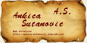 Ankica Šutanović vizit kartica